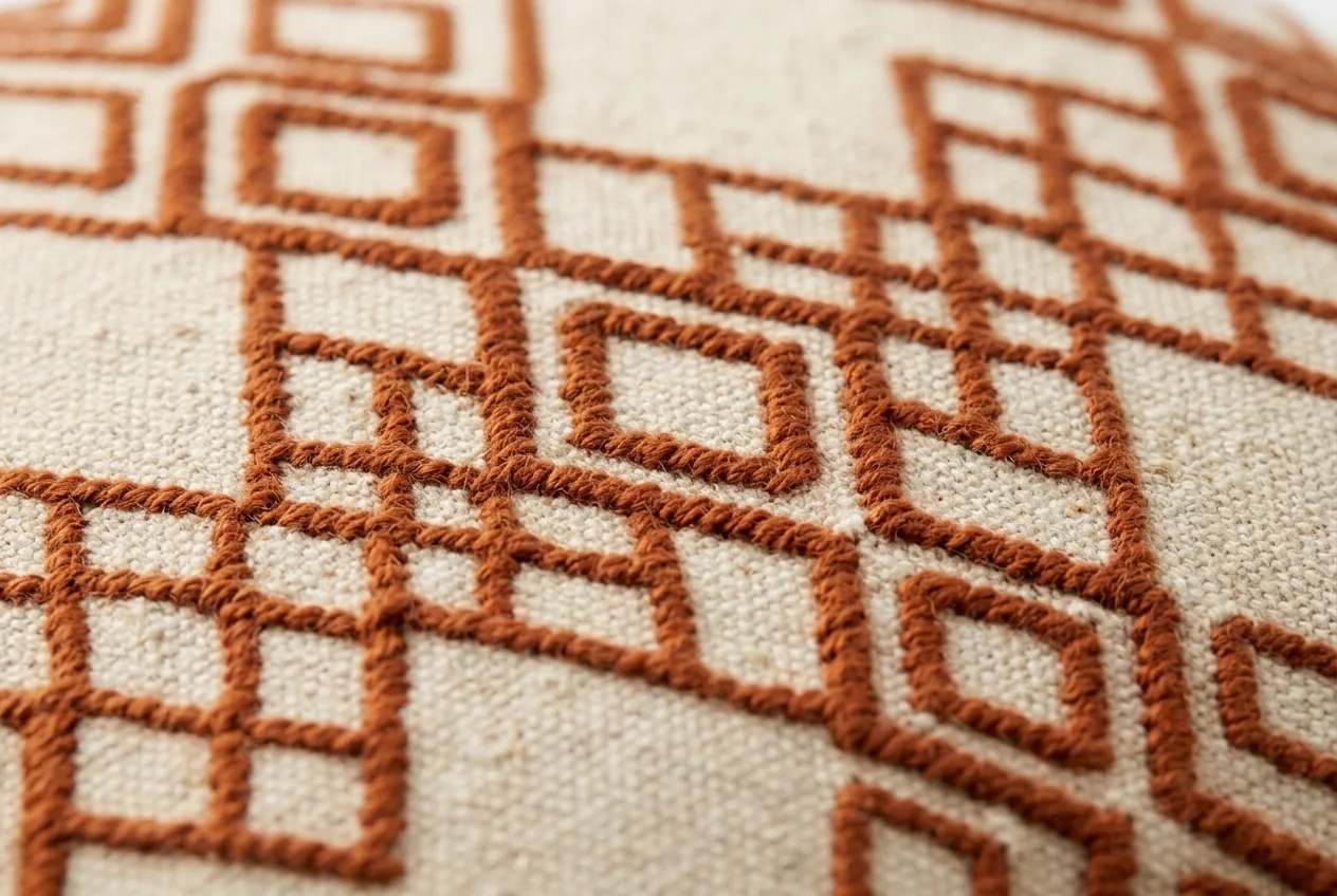 Macro of the cushion weave