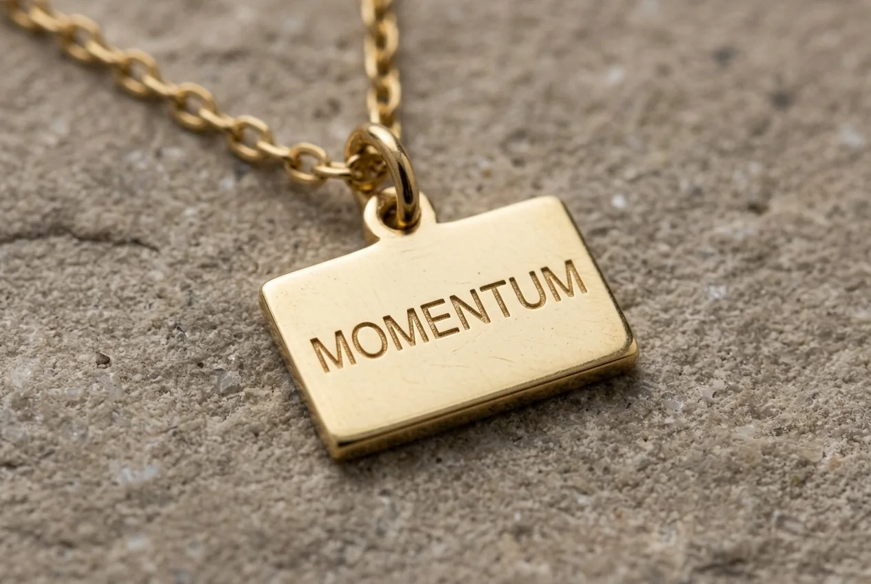 Macro of the engraved pendant
